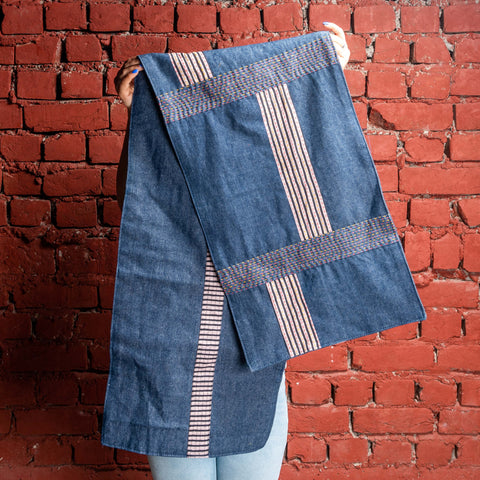 Table Runner - Denim with Line Fabric