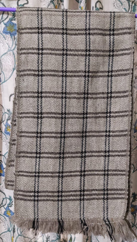 Handwoven Woolen muffler-Gray