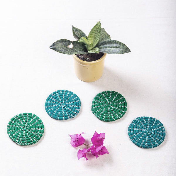 Handwoven 4” Coasters (Set of 4)