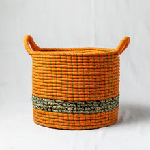 HandWoven Storage Basket -Orange