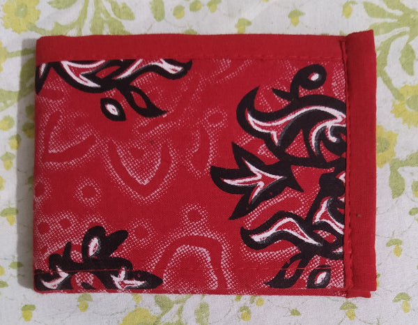Men's/Unisex Wallet without flap-Red