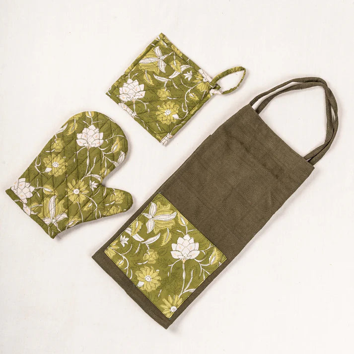 Kitchen Set - Green Printed