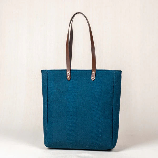 Nancy Tote Bag - Blue Slub