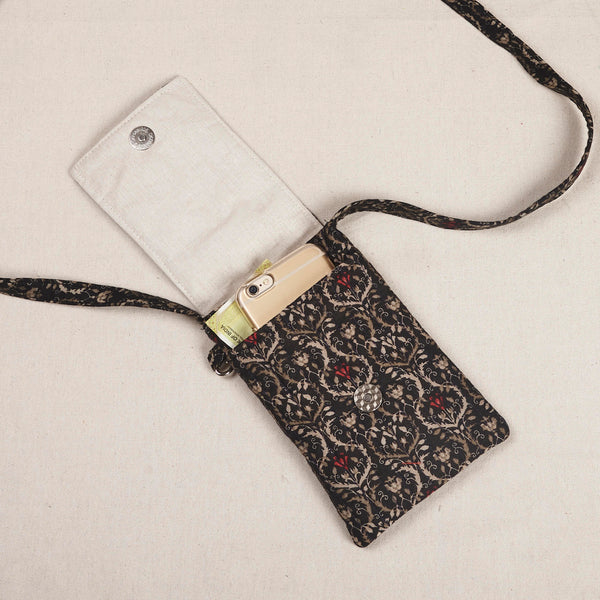 Mobile Pouch Sling - Black Printed