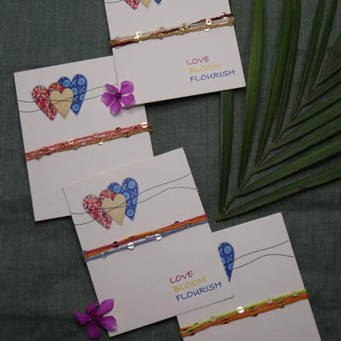 Handcrafted Colourful String Rakhi