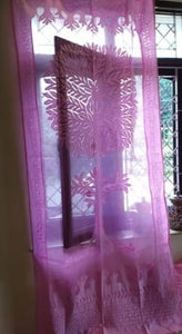 Applique  Curtain -Purple