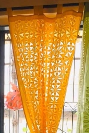 Applique Curtain -Orange