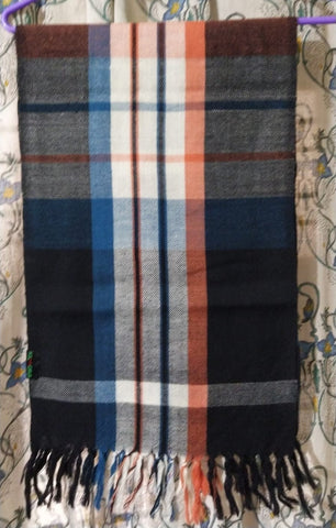 Handwoven Woolen Muffler -multicolour checks