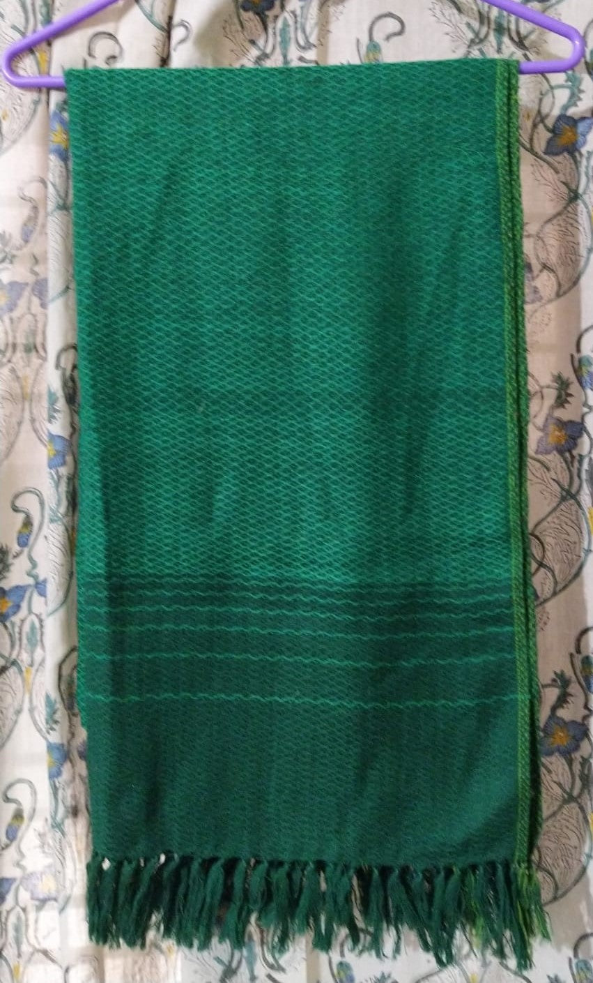 Handwoven Woolen stole - Green