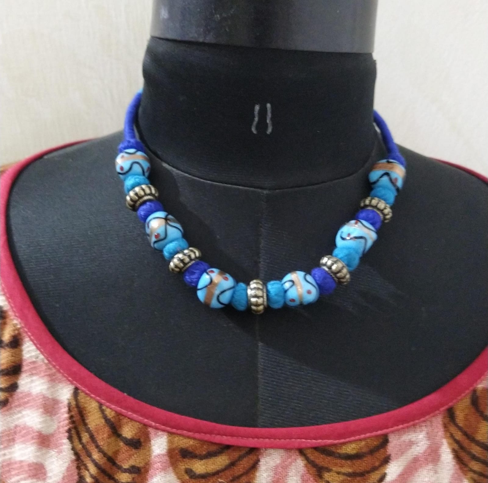 Blue Beads Choker