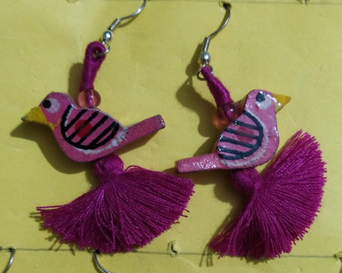 Purple-bird Earrings
