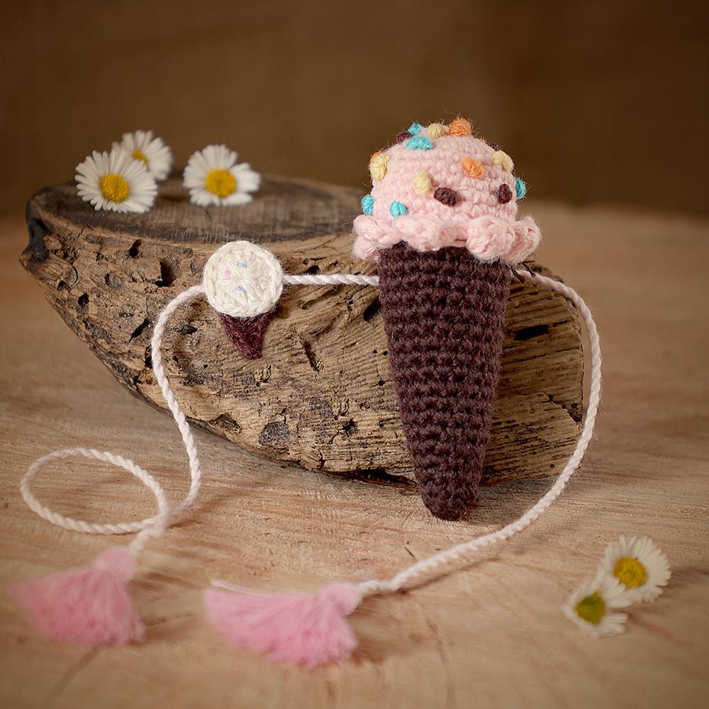 Ice Cream Stuffed Plush Toy & Ice Cream Rakhi