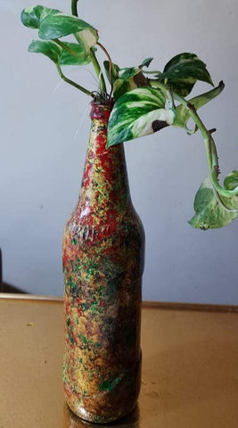 Hand Painted Bottle - Vibrant