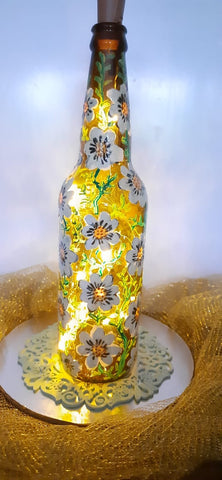Hand Painted Bottle - Wildflower