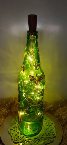 Hand Painted Bottle - Autumn