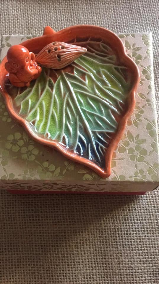 Ganpati Peepal Leaf Incense Holder