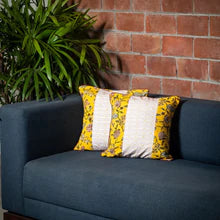 Printed Cushion Covers with Kantha (Set of 2)