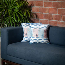 Fish Cushion Covers with Kantha (Set of 2)