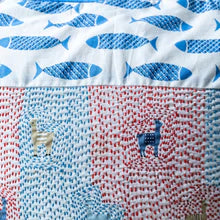 Fish Cushion Covers with Kantha (Set of 2)