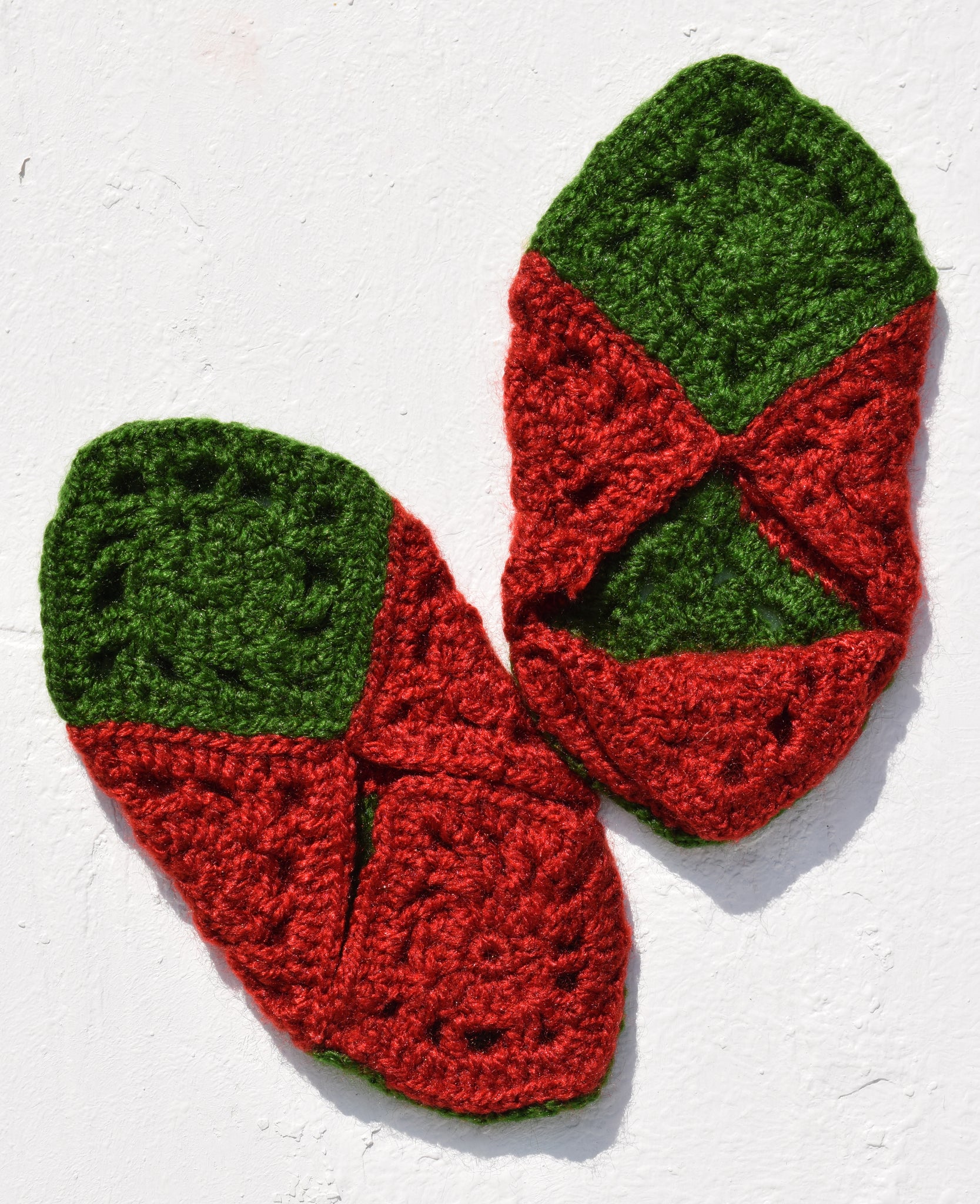 Booties-Green &Red (7'')