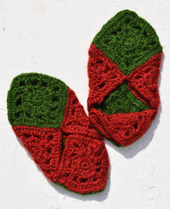 Booties-Green &Red (7'')