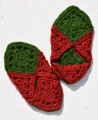 Booties-Green &Red (7'')