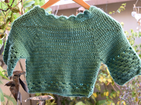 Crochet Blouse- Green