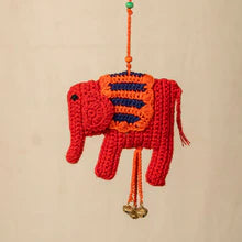 Elephant Crochet Toran-Red