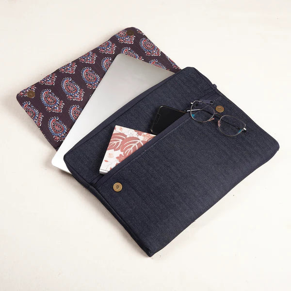 Laptop Sleeve (Landscape with Flap) - Denim