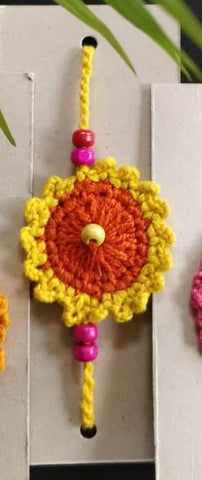 Handmade Crochet Rakhi - Flower