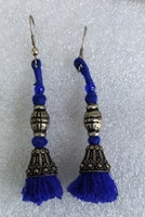 Blue Jhalar Earrings-Big