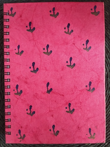 Block printed Spiral Notebooks (4"x6")