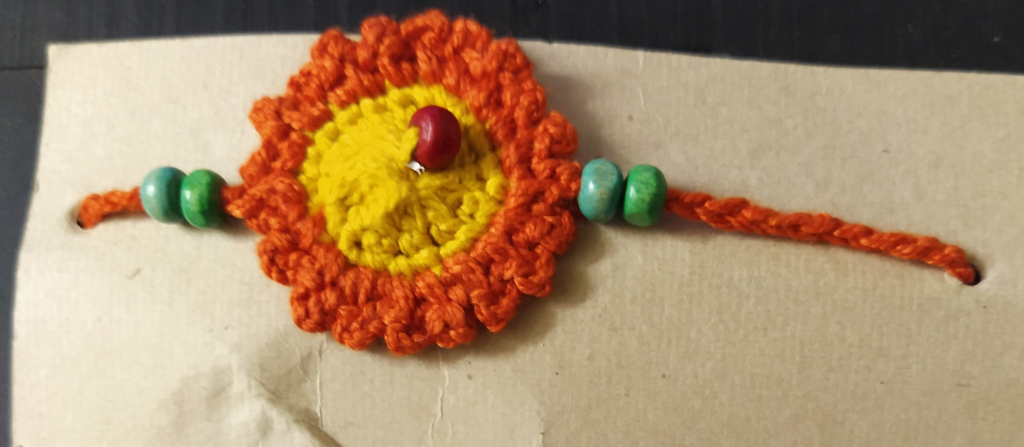 Handmade Crochet Rakhi - Flower