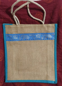 Jute Shopping  Bag-Blue