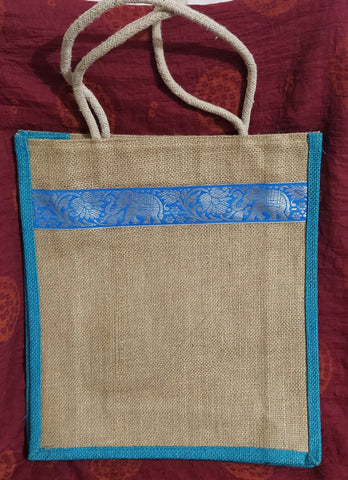 Jute Shopping  Bag-Blue