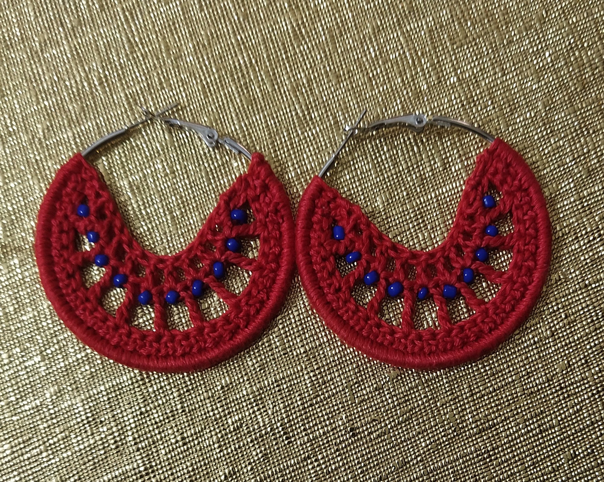 Earring Crochet -Red