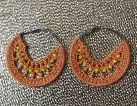 Earring Crochet -Orange