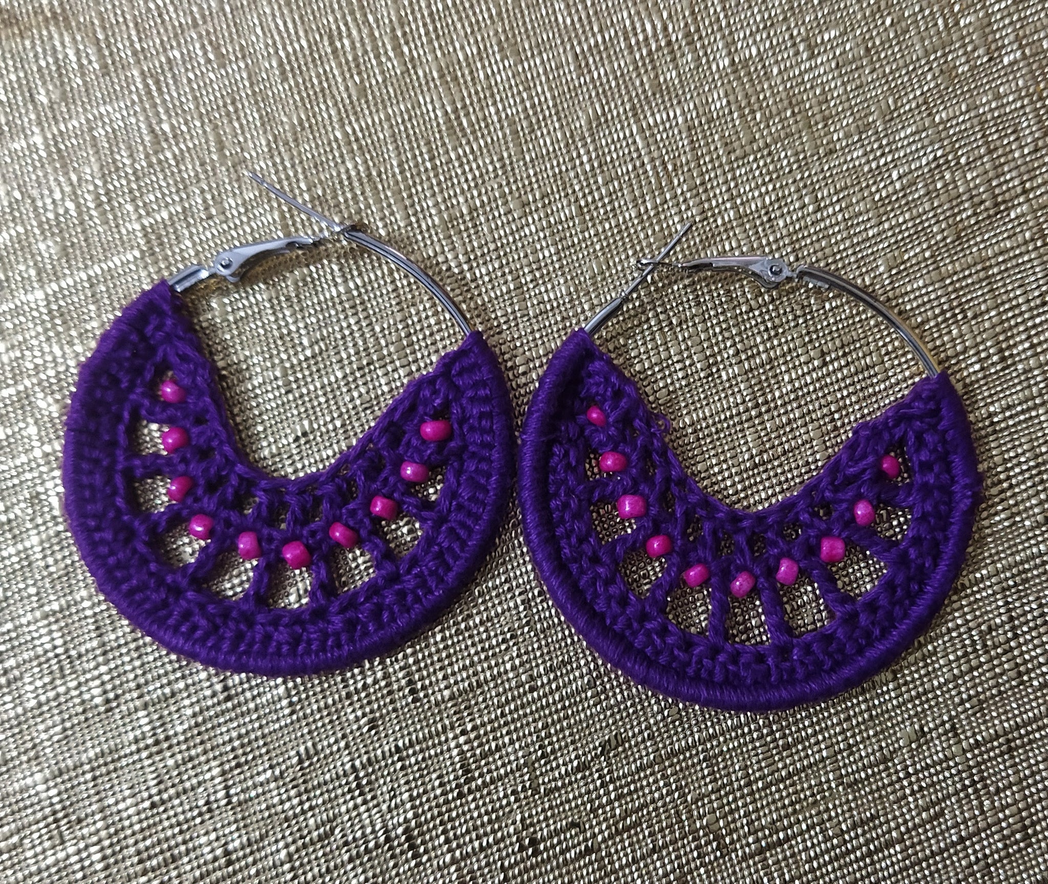 Earring Crochet -Purple