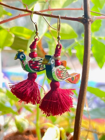 Bird Earring-Green