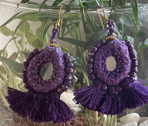 Mirror Earring-Purple