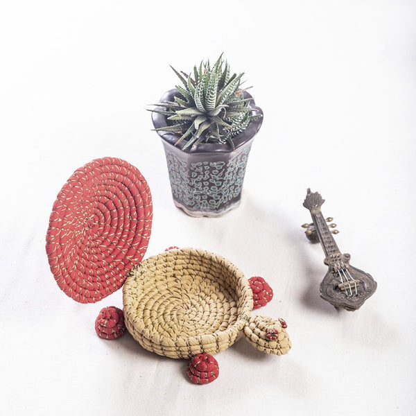 Handwoven Turtle Basket