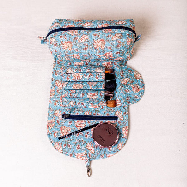 Indu Make-up Pouch - Blue Print