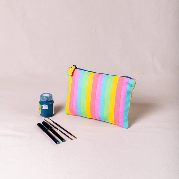 Pouch - Rainbow fabric