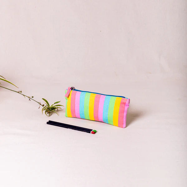 Pouch - Rainbow fabric