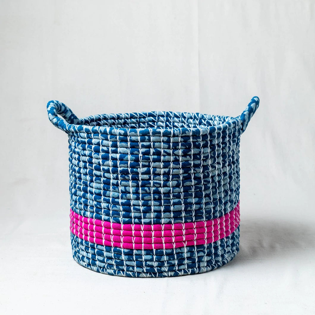 HandWoven Storage Basket - Blue