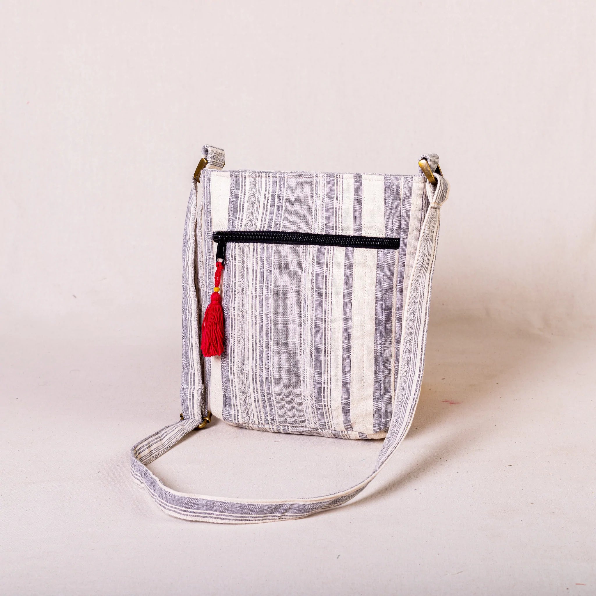 Subway Sling Bag - Grey And White