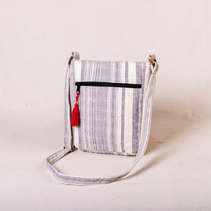 Subway Sling Bag - Grey And White