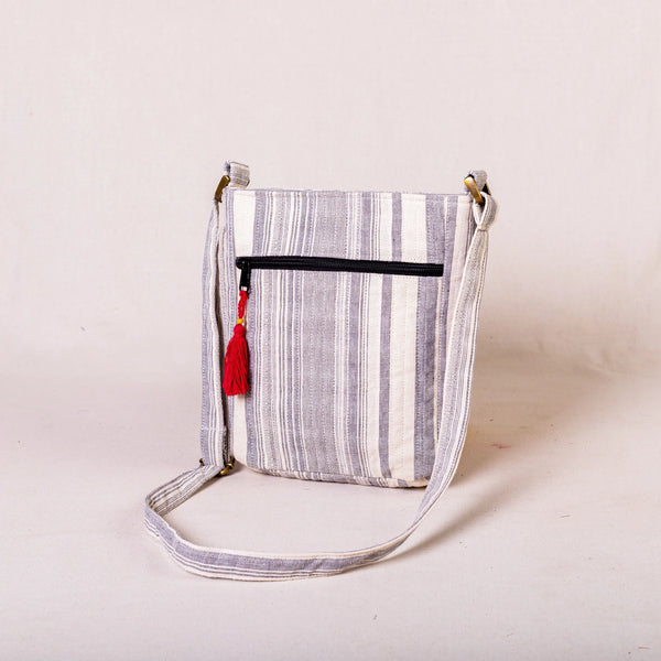 Subway Sling Bag - Grey And White