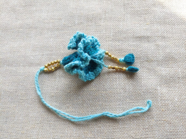 Handmade Crochet Lumba - Blue Hibiscus