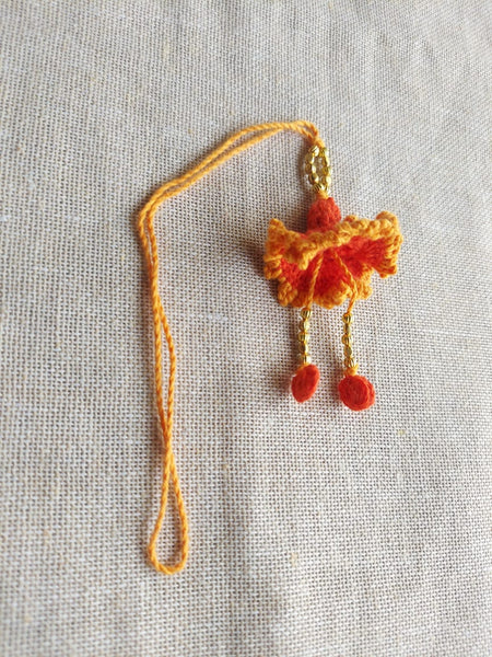 Handmade Crochet Lumba - Orange Hibiscus
